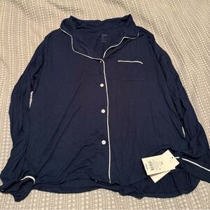 New Stars Above Navy Pajama Long Sleeve Button Down